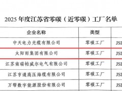 太阳雨集团首批获评零碳工厂